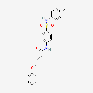 molecular formula C23H24N2O4S B4842354 N-(4-{[(4-methylphenyl)amino]sulfonyl}phenyl)-4-phenoxybutanamide 
