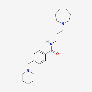 molecular formula C22H35N3O B4842356 N-[3-(1-azepanyl)propyl]-4-(1-piperidinylmethyl)benzamide 
