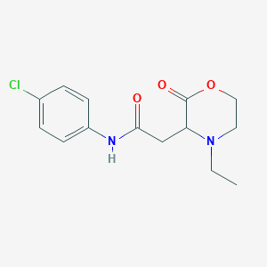molecular formula C14H17ClN2O3 B4842381 N-(4-chlorophenyl)-2-(4-ethyl-2-oxo-3-morpholinyl)acetamide 
