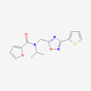 molecular formula C15H15N3O3S B4842393 N-isopropyl-N-{[3-(2-thienyl)-1,2,4-oxadiazol-5-yl]methyl}-2-furamide 