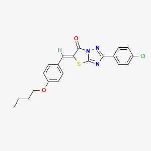 molecular formula C21H18ClN3O2S B4842399 5-(4-butoxybenzylidene)-2-(4-chlorophenyl)[1,3]thiazolo[3,2-b][1,2,4]triazol-6(5H)-one 