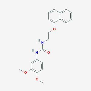 molecular formula C21H22N2O4 B4842410 N-(3,4-dimethoxyphenyl)-N'-[2-(1-naphthyloxy)ethyl]urea 