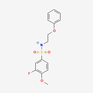 molecular formula C15H16FNO4S B4842419 3-fluoro-4-methoxy-N-(2-phenoxyethyl)benzenesulfonamide 