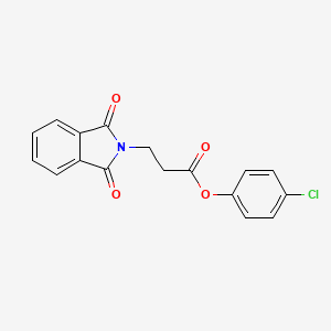 molecular formula C17H12ClNO4 B4842422 4-chlorophenyl 3-(1,3-dioxo-1,3-dihydro-2H-isoindol-2-yl)propanoate 