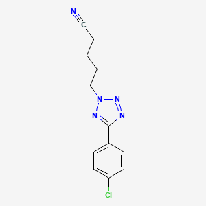molecular formula C12H12ClN5 B4842444 5-[5-(4-chlorophenyl)-2H-tetrazol-2-yl]pentanenitrile 