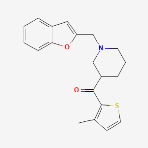 molecular formula C20H21NO2S B4842455 [1-(1-benzofuran-2-ylmethyl)-3-piperidinyl](3-methyl-2-thienyl)methanone 