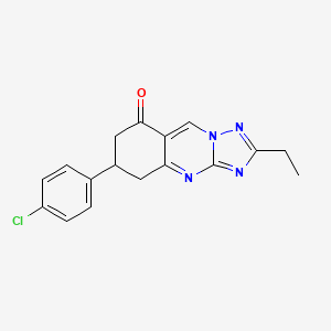 molecular formula C17H15ClN4O B4842464 6-(4-chlorophenyl)-2-ethyl-6,7-dihydro[1,2,4]triazolo[5,1-b]quinazolin-8(5H)-one 