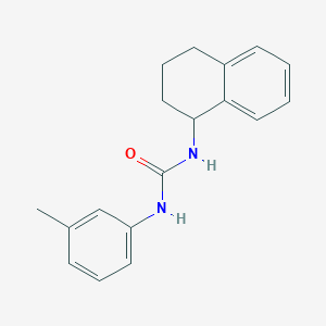 molecular formula C18H20N2O B4842497 N-(3-methylphenyl)-N'-(1,2,3,4-tetrahydro-1-naphthalenyl)urea 