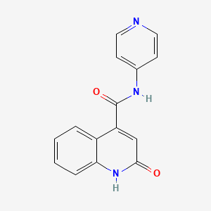 molecular formula C15H11N3O2 B4842512 2-oxo-N-4-pyridinyl-1,2-dihydro-4-quinolinecarboxamide 