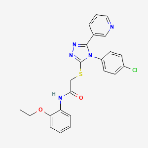molecular formula C23H20ClN5O2S B4842524 2-{[4-(4-chlorophenyl)-5-(3-pyridinyl)-4H-1,2,4-triazol-3-yl]thio}-N-(2-ethoxyphenyl)acetamide 