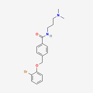 molecular formula C19H23BrN2O2 B4842531 4-[(2-bromophenoxy)methyl]-N-[3-(dimethylamino)propyl]benzamide 