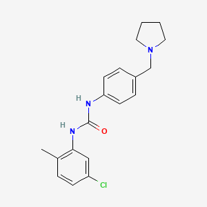molecular formula C19H22ClN3O B4842547 N-(5-chloro-2-methylphenyl)-N'-[4-(1-pyrrolidinylmethyl)phenyl]urea 