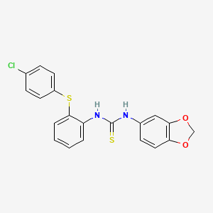N-1,3-benzodioxol-5-yl-N'-{2-[(4-chlorophenyl)thio]phenyl}thiourea