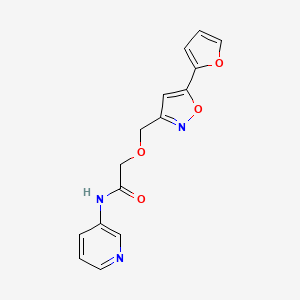molecular formula C15H13N3O4 B4842652 2-{[5-(2-furyl)-3-isoxazolyl]methoxy}-N-3-pyridinylacetamide 