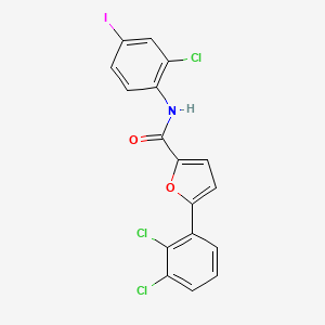 molecular formula C17H9Cl3INO2 B4842668 N-(2-chloro-4-iodophenyl)-5-(2,3-dichlorophenyl)-2-furamide 