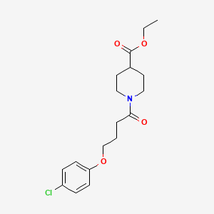 molecular formula C18H24ClNO4 B4842683 ethyl 1-[4-(4-chlorophenoxy)butanoyl]-4-piperidinecarboxylate 