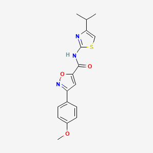 molecular formula C17H17N3O3S B4842712 N-(4-isopropyl-1,3-thiazol-2-yl)-3-(4-methoxyphenyl)-5-isoxazolecarboxamide 
