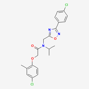 molecular formula C21H21Cl2N3O3 B4842716 2-(4-chloro-2-methylphenoxy)-N-{[3-(4-chlorophenyl)-1,2,4-oxadiazol-5-yl]methyl}-N-isopropylacetamide 