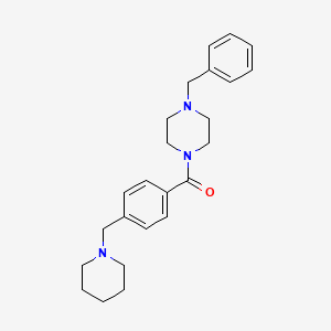 molecular formula C24H31N3O B4842746 1-benzyl-4-[4-(1-piperidinylmethyl)benzoyl]piperazine 