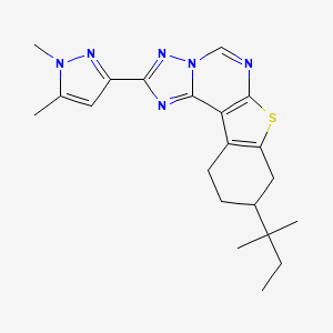 9-(1,1-dimethylpropyl)-2-(1,5-dimethyl-1H-pyrazol-3-yl)-8,9,10,11-tetrahydro[1]benzothieno[3,2-e][1,2,4]triazolo[1,5-c]pyrimidine