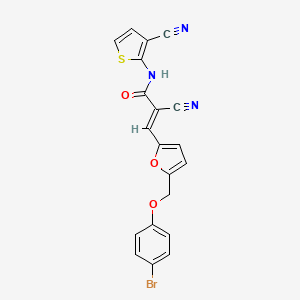molecular formula C20H12BrN3O3S B4842787 3-{5-[(4-bromophenoxy)methyl]-2-furyl}-2-cyano-N-(3-cyano-2-thienyl)acrylamide 
