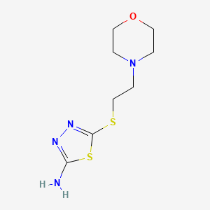 molecular formula C8H14N4OS2 B4842799 5-{[2-(4-morpholinyl)ethyl]thio}-1,3,4-thiadiazol-2-amine CAS No. 111461-29-1