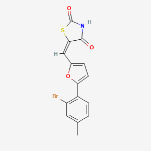 5-{[5-(2-bromo-4-methylphenyl)-2-furyl]methylene}-1,3-thiazolidine-2,4-dione