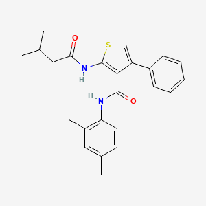 molecular formula C24H26N2O2S B4842810 N-(2,4-dimethylphenyl)-2-[(3-methylbutanoyl)amino]-4-phenyl-3-thiophenecarboxamide 