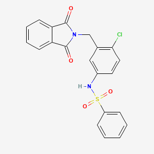 molecular formula C21H15ClN2O4S B4842827 N-{4-chloro-3-[(1,3-dioxo-1,3-dihydro-2H-isoindol-2-yl)methyl]phenyl}benzenesulfonamide 