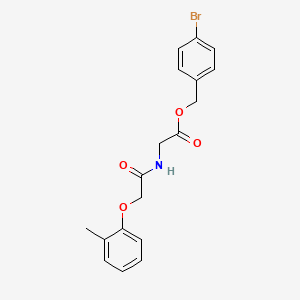 molecular formula C18H18BrNO4 B4842829 4-bromobenzyl N-[(2-methylphenoxy)acetyl]glycinate 