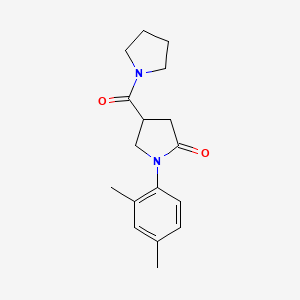 1-(2,4-dimethylphenyl)-4-(1-pyrrolidinylcarbonyl)-2-pyrrolidinone