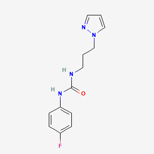 molecular formula C13H15FN4O B4842856 N-(4-fluorophenyl)-N'-[3-(1H-pyrazol-1-yl)propyl]urea 