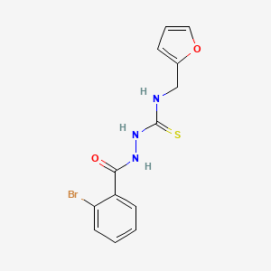 molecular formula C13H12BrN3O2S B4842861 2-(2-bromobenzoyl)-N-(2-furylmethyl)hydrazinecarbothioamide 