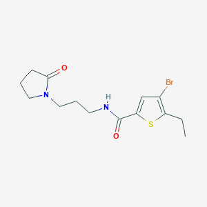 molecular formula C14H19BrN2O2S B4842879 4-bromo-5-ethyl-N-[3-(2-oxo-1-pyrrolidinyl)propyl]-2-thiophenecarboxamide 