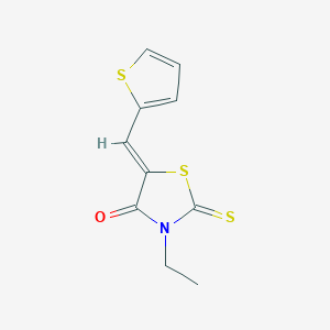 molecular formula C10H9NOS3 B4842906 3-ethyl-5-(2-thienylmethylene)-2-thioxo-1,3-thiazolidin-4-one 