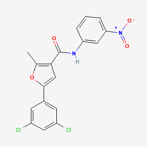 molecular formula C18H12Cl2N2O4 B4842907 5-(3,5-dichlorophenyl)-2-methyl-N-(3-nitrophenyl)-3-furamide 