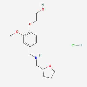 molecular formula C15H24ClNO4 B4842917 2-(2-methoxy-4-{[(tetrahydro-2-furanylmethyl)amino]methyl}phenoxy)ethanol hydrochloride 
