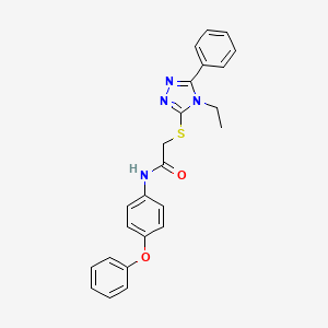 molecular formula C24H22N4O2S B4842938 2-[(4-ethyl-5-phenyl-4H-1,2,4-triazol-3-yl)thio]-N-(4-phenoxyphenyl)acetamide 
