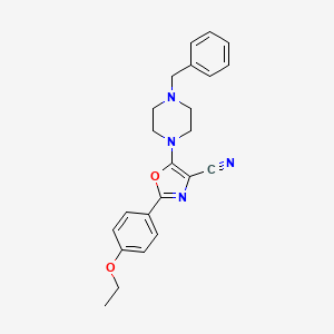 molecular formula C23H24N4O2 B4842974 5-(4-benzyl-1-piperazinyl)-2-(4-ethoxyphenyl)-1,3-oxazole-4-carbonitrile 