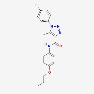 molecular formula C19H19FN4O2 B4842979 1-(4-fluorophenyl)-5-methyl-N-(4-propoxyphenyl)-1H-1,2,3-triazole-4-carboxamide 