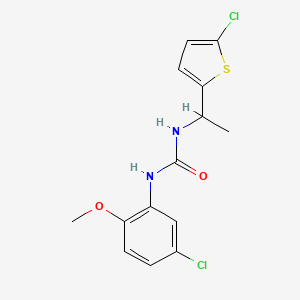 molecular formula C14H14Cl2N2O2S B4843000 N-(5-chloro-2-methoxyphenyl)-N'-[1-(5-chloro-2-thienyl)ethyl]urea 