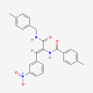 molecular formula C25H23N3O4 B4843011 4-methyl-N-[1-{[(4-methylbenzyl)amino]carbonyl}-2-(3-nitrophenyl)vinyl]benzamide 