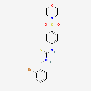 molecular formula C18H20BrN3O3S2 B4843069 N-(2-bromobenzyl)-N'-[4-(4-morpholinylsulfonyl)phenyl]thiourea 