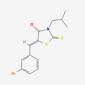 molecular formula C14H14BrNOS2 B4843120 5-(3-bromobenzylidene)-3-isobutyl-2-thioxo-1,3-thiazolidin-4-one 