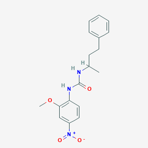 molecular formula C18H21N3O4 B4843127 N-(2-methoxy-4-nitrophenyl)-N'-(1-methyl-3-phenylpropyl)urea 