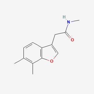 molecular formula C13H15NO2 B4843137 2-(6,7-dimethyl-1-benzofuran-3-yl)-N-methylacetamide 
