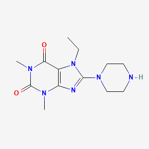 molecular formula C13H20N6O2 B4843138 7-ethyl-1,3-dimethyl-8-(1-piperazinyl)-3,7-dihydro-1H-purine-2,6-dione 