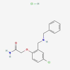 molecular formula C16H18Cl2N2O2 B4843143 2-{2-[(benzylamino)methyl]-4-chlorophenoxy}acetamide hydrochloride 