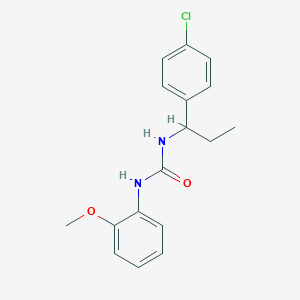 molecular formula C17H19ClN2O2 B4843165 N-[1-(4-chlorophenyl)propyl]-N'-(2-methoxyphenyl)urea 
