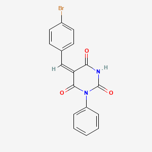 molecular formula C17H11BrN2O3 B4843189 5-(4-bromobenzylidene)-1-phenyl-2,4,6(1H,3H,5H)-pyrimidinetrione 